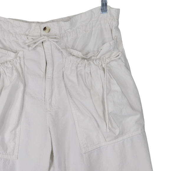 Vtg UnionBay Sportswear L Womens Jogger Pants White Pockets Barrel Y2K 90s - Picture 8 of 12